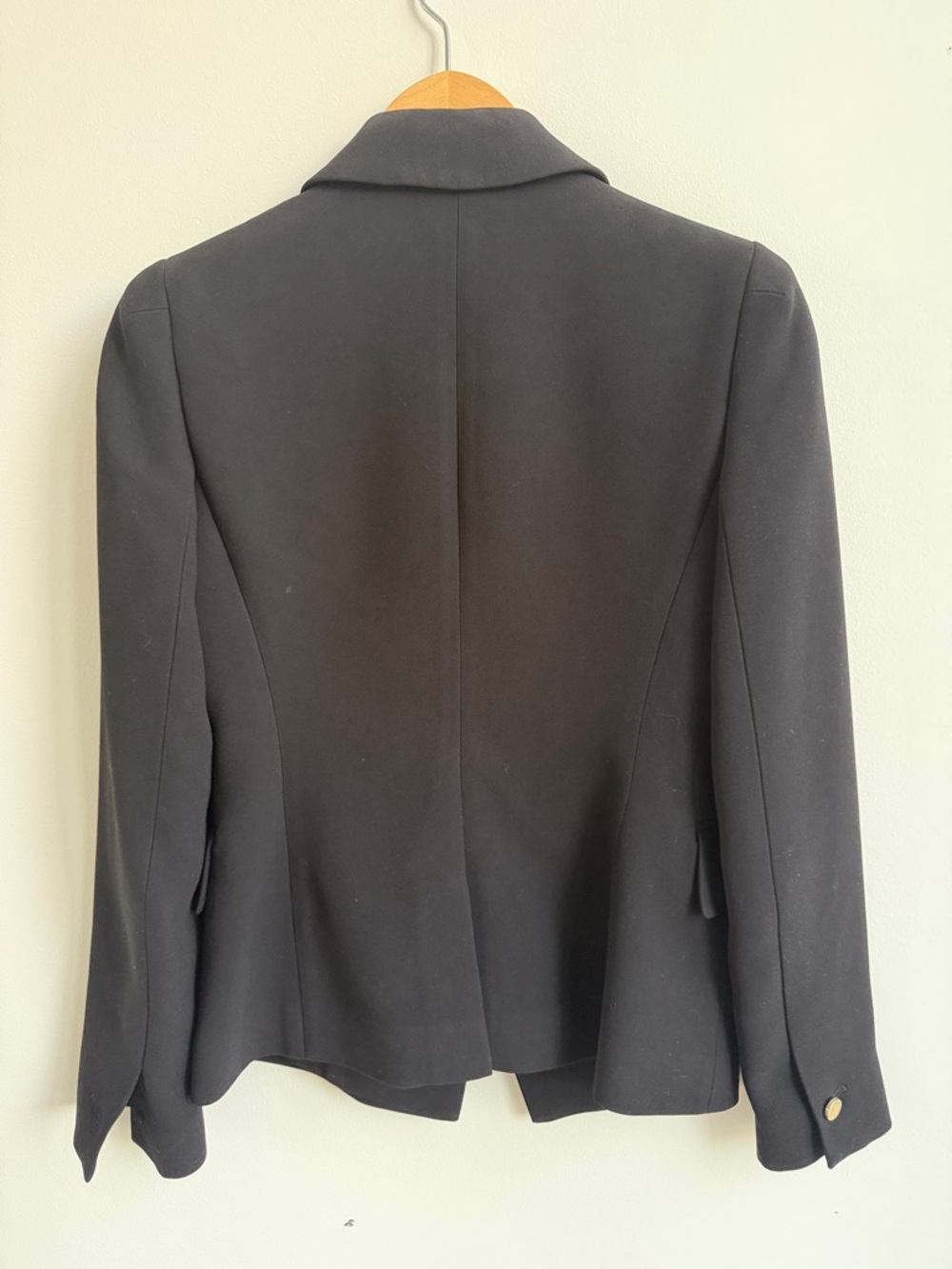 Club Monaco Black Double-Breasted Blazer with Gold Buttons - Picture 3 of 3